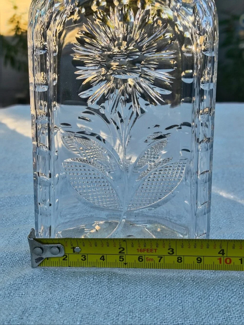 Whitefriars? Spanish Cut Glass Decanter with Floral Detailing